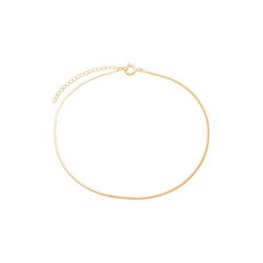 Imagem de Tornozeleira Lisa Ouro18k Prata925 Garantia Vitalícia - cy semijoias, 