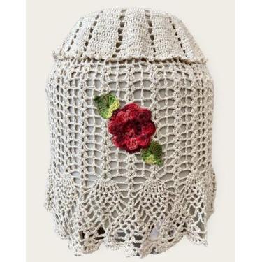 Imagem de Capa Para Botijão De Gás 55x55cm Bordada Crochê Artesanal - Maria Croc