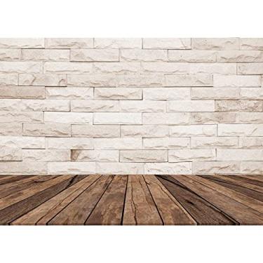 Imagem de NeoBack Pano de fundo de fotografia de madeira de vinil, placa de madeira, fundo de parede de tijolo, para chá de bebê, suporte de estúdio fotográfico, cabine fotográfica, sessão de fotos 2,1 x 1,5 m