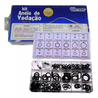 Imagem de Kit Anel De Vedação Oring Arruela De Borracha Com 225 Anéis - Western