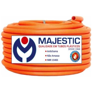Imagem de Conduite de PVC Laranja Flexivel 25mm (3/4") x 50mts Majestic