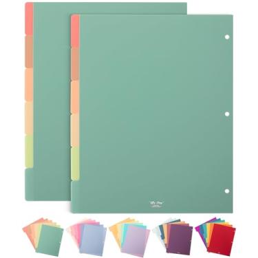 Imagem de Mr. Pen - divisórias de fichário, 6 divisórias de abas, pacote de 2 conjuntos (12 divisórias no total), divisórias, divisórias de plástico para 3 fichários, divisórias de fichário com abas,