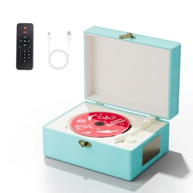 Imagem de Yintiny Caixa de música Blue Time CD Player com alto-falante para decoração de casa