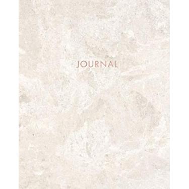 Imagem de Journal: Moonstone Marble and Faux Rose Gold - Dotted Bullet Grid Journal (8 x 10 inches) - 120 Dot Pages