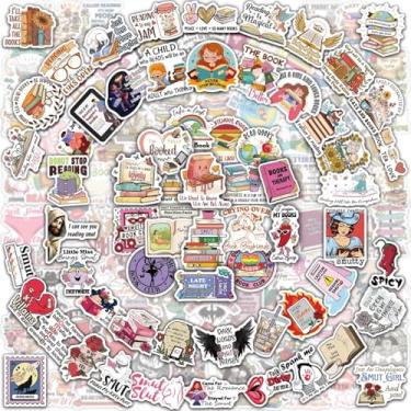 Imagem de 128 peças de adesivos Bookish para Kindle, livro de leitura picante livro romance pacote de adesivos para capa de telefone, iPad, leitor de eBook, laptop, decalque fosco à prova d'água acessórios