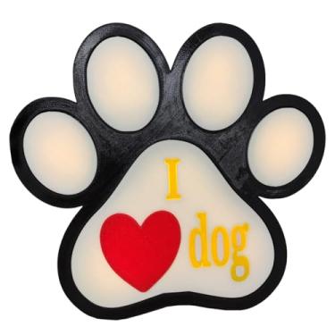 Imagem de Luminária Pet Pata de Cachorro Dog 21cm Led Abajur Mesa 3D com Fonte