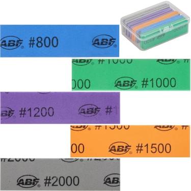 Imagem de KEWAYO Blocos de esponja de lixa de 3 mm, conjunto de lixa seca úmida com 15 folhas (#800-#2000) para construção de modelos Gundam, ferramentas de lixamento reutilizáveis para modelo hobby, impressão