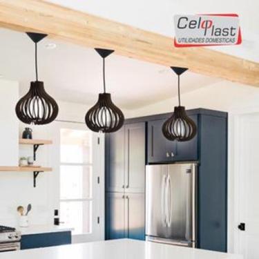 Imagem de 1 Lustres Luminárias de Teto Pendente em MDF Madrid Para Área gourmet,
