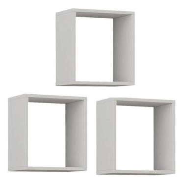 Imagem de Kit 3 Nichos Quadrados Mdf 30x30x10 Quarto Sala Cozinha - Stoks Balcõe