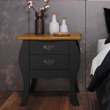 Imagem de Mesa com Gavetas Capela Preto Acetinado Cumarú