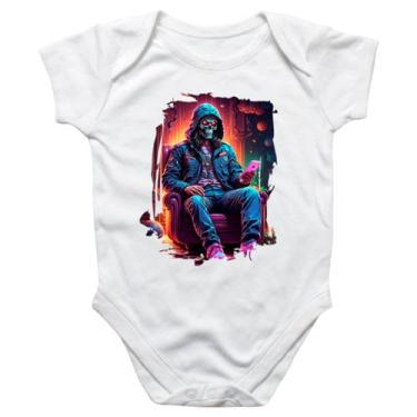 Imagem de Body intantil Caveira neon no sofa - Alearts, M