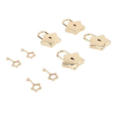 Imagem de LIGO DE ZINC STAR Multifuncional Livro Multifuncional Segurança Cabinete Decorativo DE Metal Lock Tesouro Vintage para Armazenamento (Tipo 1)