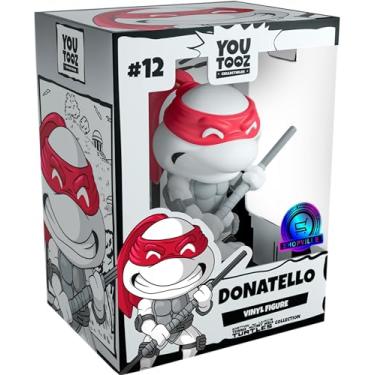 Imagem de Youtooz x Shopville: Coleção Teenage Mutant Ninja Turtles – Boneco de vinil preto e branco (Donatello) [Edição Limitada - 1000 Feito apenas!]