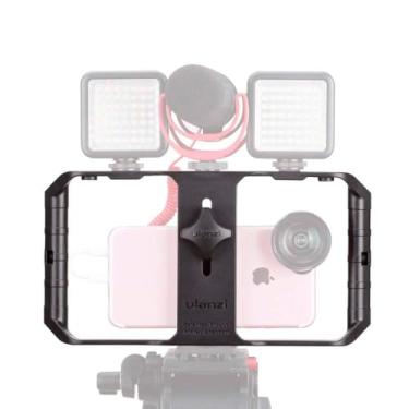 Imagem de HollyWave Suporte Gaiola para Celular U-Rig Pro para Fotografia e Vídeo, Compatível com Smartphones, Preto, Equipado com Montagens de Sapata e Roscas Universais