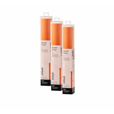 Imagem de Cricut Vinil permanente inteligente, laranja, pacote com 3 rolos de 0,9 m (33 x 91 cm) Vinil para artesanato adesivo - Corte Matless para cortes de até 3,6 m com Maker 3 / Explore 3 máquinas