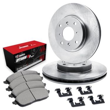 Imagem de R1 Concepts Rotores de freio dianteiros da série eLine com pastilhas OEP e kit de ferragens 1EB.54021.43