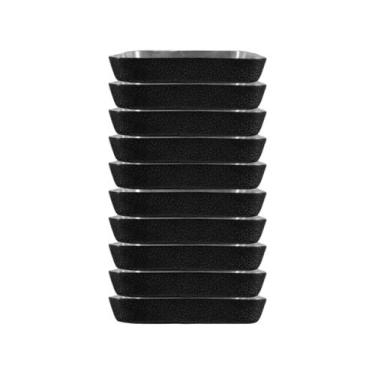 Imagem de Jogo 10 Formas Assadeira Tabuleiro Para Frango 36cm Alumínio Preta Sem