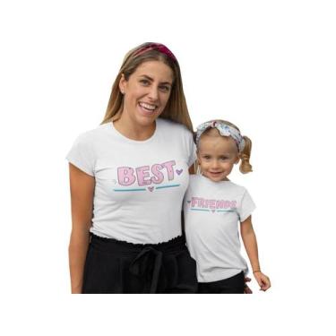 Imagem de Kit Camiseta Mãe e Filha Dia das Mães Best Friends Melhores Amigas Bra