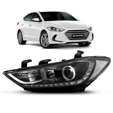 Imagem de Farol Elantra 2017 A 2019 Eletrico C/motor C/projetor C/led - TYC, Esq