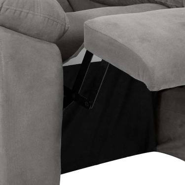 Imagem de Poltrona Reclinável MX-61 Ônix Suede Cinza