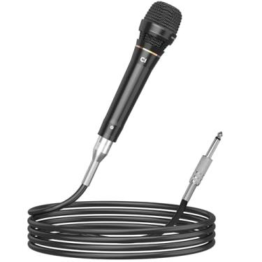 Imagem de SHIDU Microfone com fio, microfone de mão de 6,35 mm, microfone dinâmico para alto-falante com cabo de 6 metros