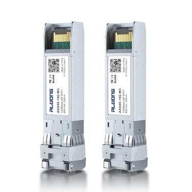 Imagem de Alwong Transceptor SFP+ 10GBase-SR, módulo multimodo 10G SFP+ para LC, 850 nm até 300 m, para Cisco SFP-10G-SR, Ubiquiti UniFi UF-MM-10G, Mikrotik S+85DLC03D, Meraki, Netgear, D-Link e mais, pacote