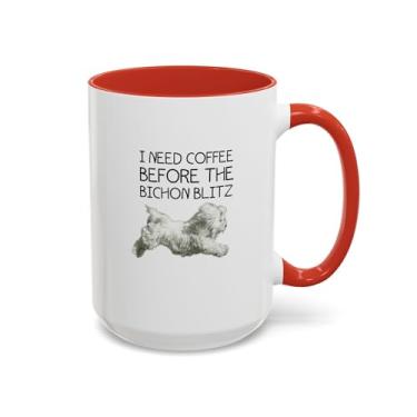 Imagem de Caneca de café engraçada Bichon Frise, presente para amantes de animais de estimação, caneca para mãe de cachorro, humor Bichon Blitz, presente para amantes de café