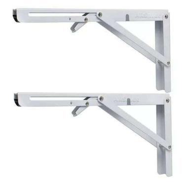 Imagem de Kit 2 Mão Francesa Dobrável Retrátil Reforçada 24x9.5cm