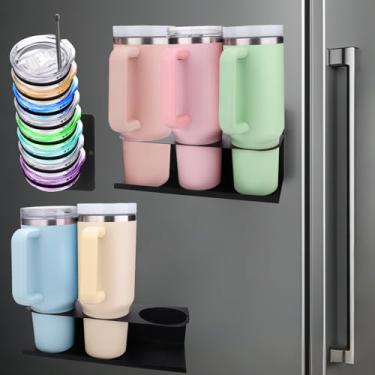 Imagem de Mity rain Organizador de copo com 2 peças – acessórios para copo Stanley, organizador de garrafa de água, suporte de copo com tampa de copo organizador para Stanley 30 e 1,134 g, suporte magnético de