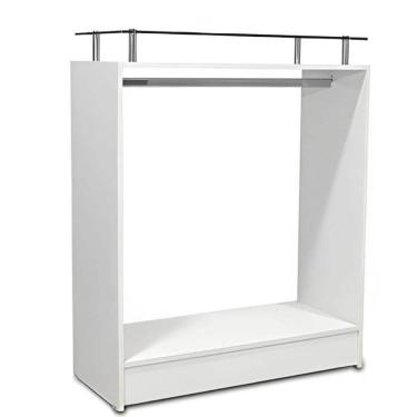 Imagem de Balcão Arara Expositor Com Vidro Branco 110X87X38Cm - Deep