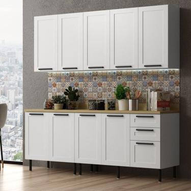 Imagem de Cozinha Internacional 5 Peças 9 Portas e 3 Gavetas Branco