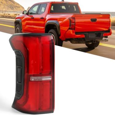 Imagem de Huray Conjunto de luz traseira de LED esquerdo completo para Toyota Tacoma 2024 2025, lanterna traseira LH com interruptor de porta traseira, estilo original, lâmpada de freio traseira sem
