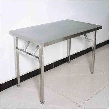 Imagem de Bancada De Trabalho Dobrável De Aço Inoxidável Com Molas Duplas Balcão De Mesa De Preparação De Cozinha Portátil Balcão De Utilidades De Ga, One Color, 80x50x55cm/31.5x19.7x21.6"