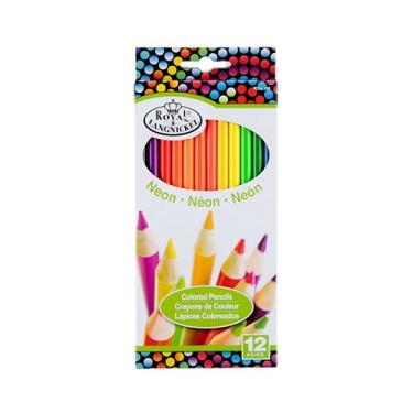 Imagem de ROYAL BRUSH Lápis de cor neon, 12 unidades, pacote com 12