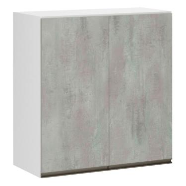 Imagem de Armário Perola 60cm 2 Portas Branco Polar C/Concreto