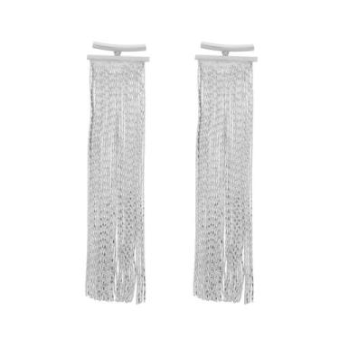 Imagem de Brinco Prateado De Franja - Aurearosa