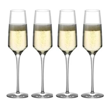 Imagem de 4 Taças de Cristal Espumante Champagne Eleganza Fracalanza