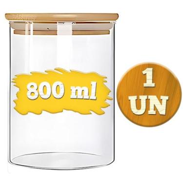 Imagem de Porta Mantimentos Potes De Vidro Premium Frasco Hermético Condimentos 