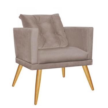 Imagem de Kit 05 Poltrona Cadeira Lucia Confort Com almofada Sala Recepção Escri