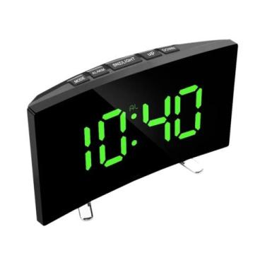 Imagem de Despertador Digital LED Para Quarto Infantil Com Tela Curva De 7 Poleg