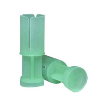 Imagem de 100 Buchas Plástica Verde 12g recarga cartucho plástico cônico 32