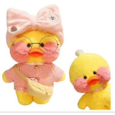 Imagem de Pelúcia Pato Lalafanfan Amarelo - Soberana Brinquedos