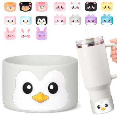 Imagem de Tizuxa Para Stanley Boot, bota de silicone pinguim fofo para Stanley Cup 1,134 g Quencher Adventure Tumbler, bota de garrafa de água para Stanley Iceflow 20 850 g, botas Stanley Cup acessórios