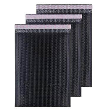 Imagem de EJIEEP Envelopes de plástico bolha 26,7 x 38 cm, aba adesiva autovedante 4 cm, envelopes pretos acolchoados, 40 peças por caixa