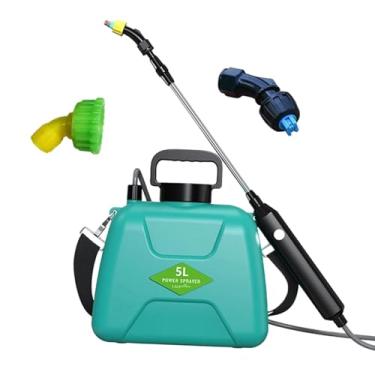 Imagem de Bothyi Pulverizador elétrico portátil de 5L com alça de ombro, bomba d'água recarregável, pulverizador retrátil para jardinagem e limpeza doméstica