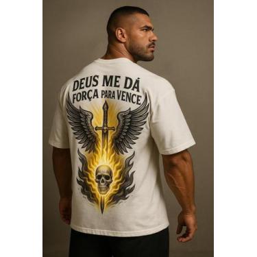 Imagem de Camiseta Streetwear Oversized Masculina skull - swagon, M