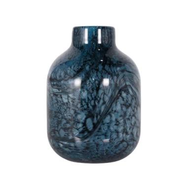 Imagem de VASO DECOR MURANO 17X23,5 CM MESCLA AZUL SAFIRA