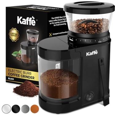 Imagem de Kaffè Moedor De Café Elétrico Kaffe (5,5 Oz) Com Configurações Grossura Ajustáveis - Plano [Novo Motor Atualizado] Grãos Precisão Para Uso Doméstico, Preto