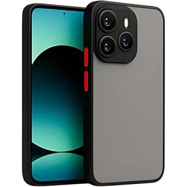 Imagem de Capinha Anti Impacto Preta Translúcida Com Proteção de Câmera Para Redmi Note 14 4G Tela - (Bluepink)