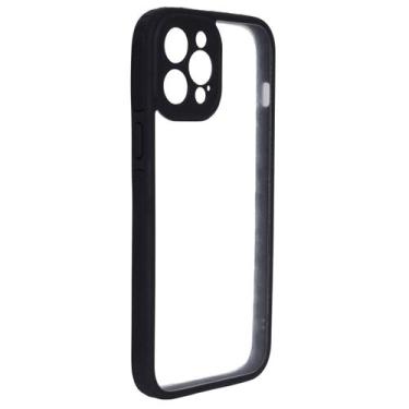 Imagem de Capa Capinha Transparente Borda Compatível Iphone 12 Pro Max - Tesla S